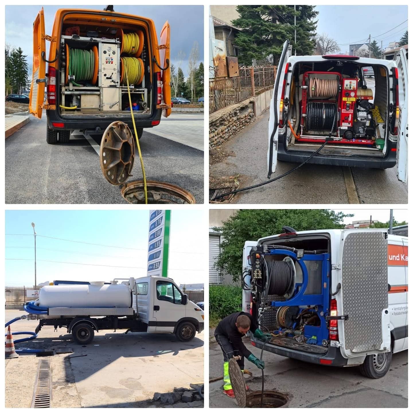 Отпушване на канали почистване на септични ями 