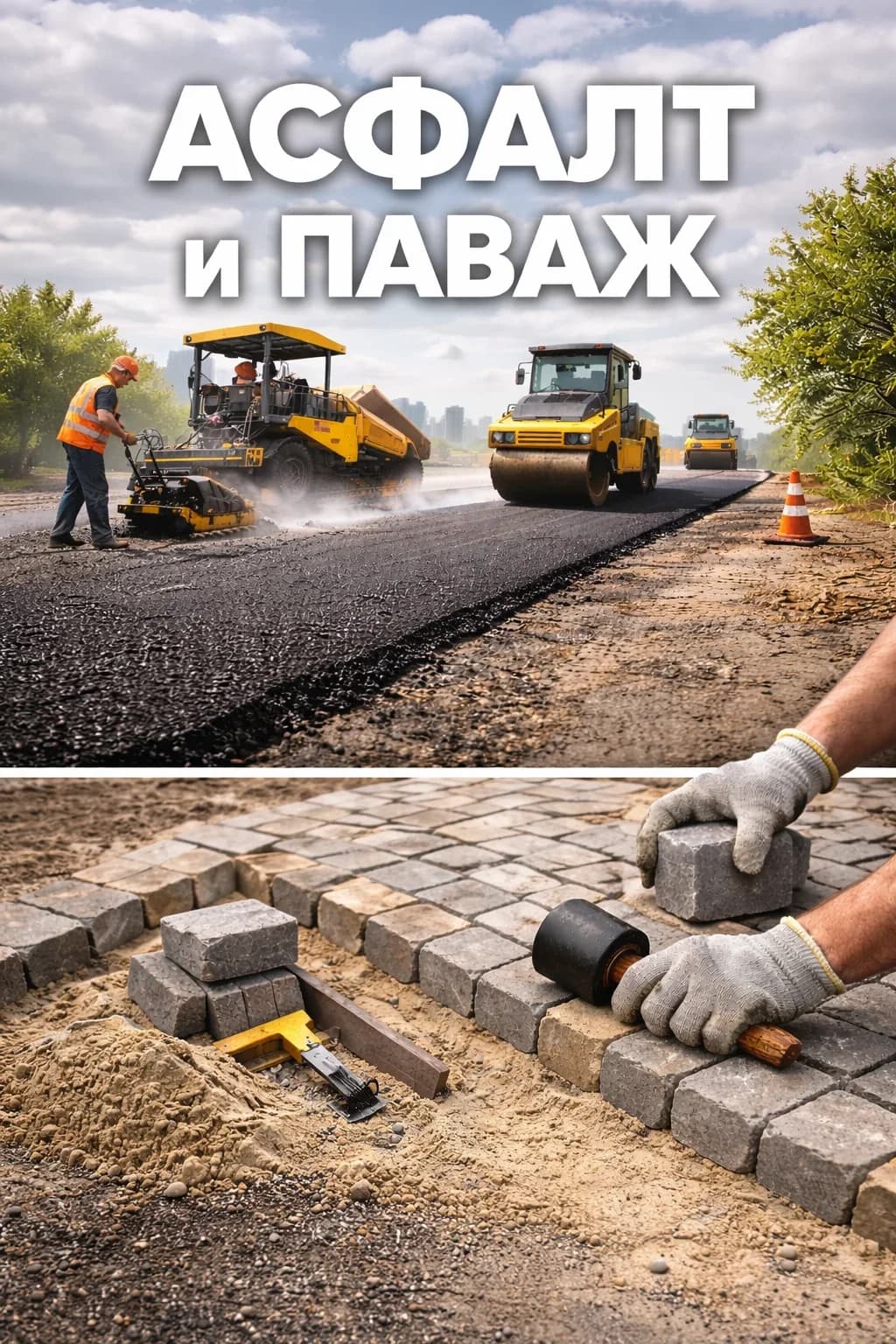 Асфалт и паваж