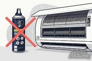 	Професионално/машинно почистване на климатик от ЧистачЪ