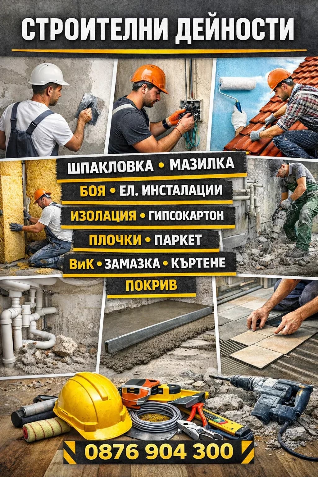 Боядисване, шпакловка, Кърти Чисти Извозва