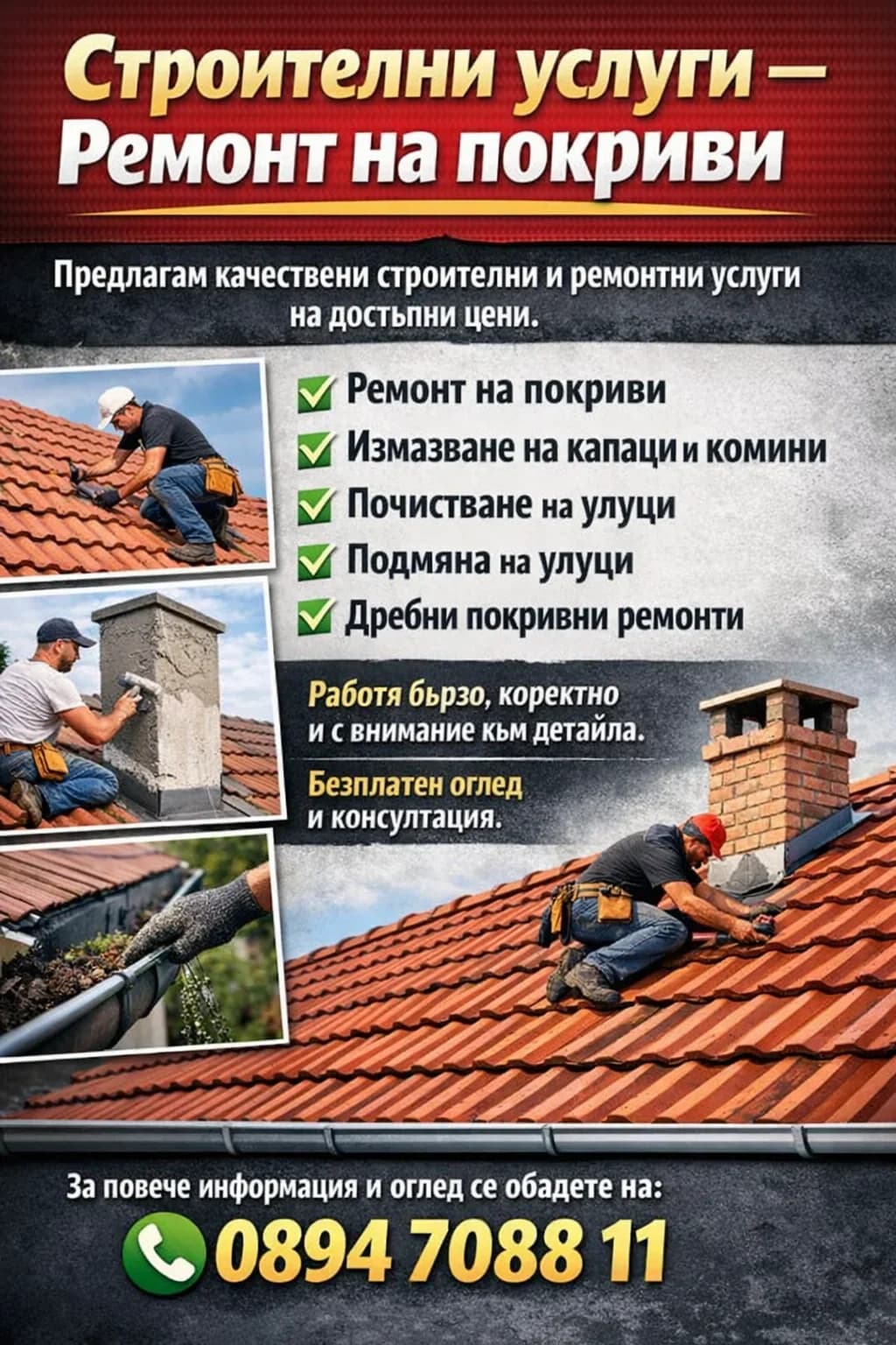 Ремонт на покриви